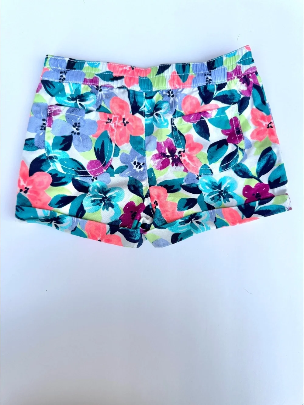 Gymboree Floral Print Pull-On Waist Shorts for Toddler Girls, Size 4T
